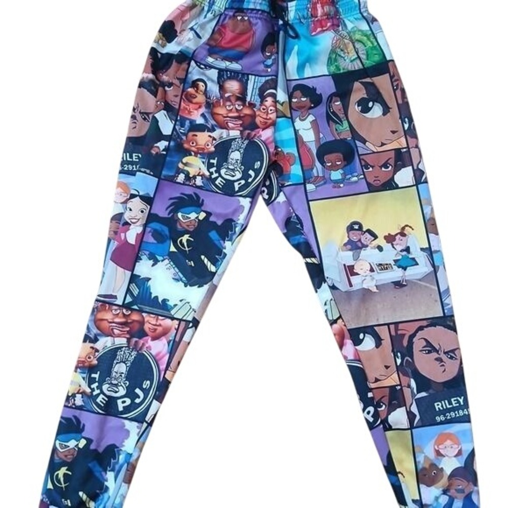 DYKHMILY Pants Boondocks PJ's Proud Family Static Shock Cleaveland Brown
